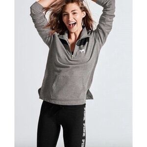 Victoria's Secret Charcoal Quarter-Zip Sweatshirt
